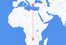 Flights from Kasane, Botswana to Santorini, Greece