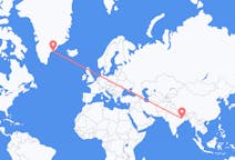 Flights from Ranchi, India to Kulusuk, Greenland