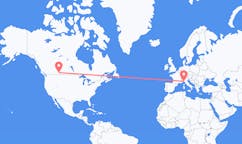 Flyreiser fra Medisinhatt, Canada til Genova, Italia