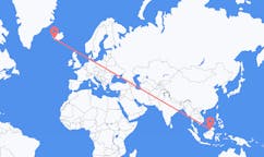 Flights from the city of Bandar Seri Begawan, Brunei to the city of Reykjavik, Iceland