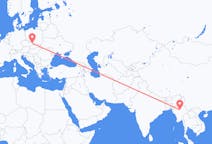 Flyg från Mandalay, Myanmar (Burma) till Ostrava, Tjeckien