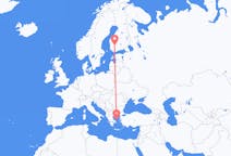 Flyrejser fra Skíros, Grækenland til Tampere, Finland