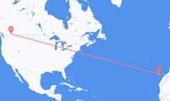 Flyreiser fra Castlegar, Britisk Colombia, Canada til Santa Cruz de Tenerife, Spania
