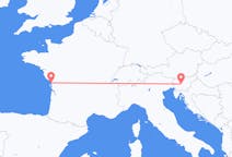 Flyreiser fra Ljubljana, Slovenia til La Rochelle, Frankrike