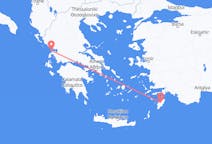出发地 希腊普雷韦扎目的地 希腊罗得岛的航班