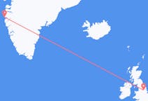 来自英格兰的唐卡斯特目的地 格陵兰西西缪特的航班