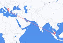 Flyreiser fra Malacca City, Malaysia til Corfu, Hellas
