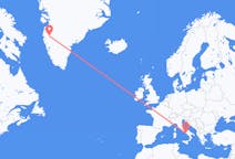 出发地 意大利出发地 那不勒斯目的地 格陵兰坎格鲁斯苏克的航班