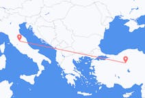 이탈리아발 페루자, 터키행 앙카라 항공편
