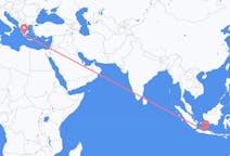 出发地 印度尼西亚三寶瓏目的地 希腊卡拉马塔的航班