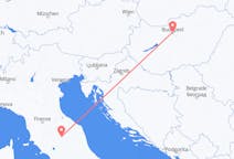 Vols de Budapest, Hongrie pour Pérouse, Italie