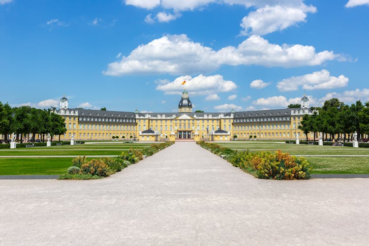 Photo of Karlsruhe Castle royal palace baroque architecture travel city in Germany.
