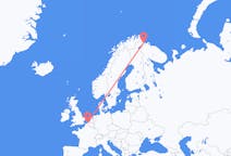Fly fra Ostend til Kirkenes