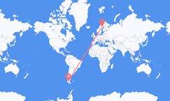 Loty z Puerto Natales, Chile do Arvidsjaur, Szwecja