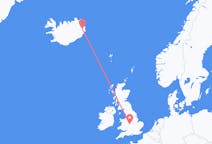 出发地 冰岛出发地 埃伊尔斯塔济前往英格兰的伯明翰的航班