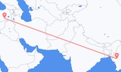Loty z Bagan w Myanmar (Birma) do Batmana w Turcji