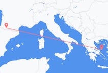 Flights from Lourdes, France to Skyros, Greece