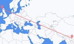 Flug frá Kunming, Kína til Stornoway, Skotlandi