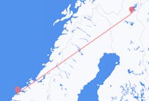 Flug frá Álasundi, Noregi til Ivalo, Finnlandi
