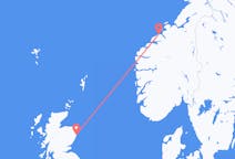 Flyg från Aberdeen, Skottland till Kristiansund, Norge