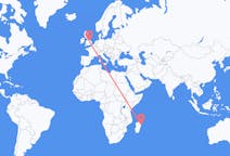 Flyg från Toamasina, Madagaskar till Nottingham, England