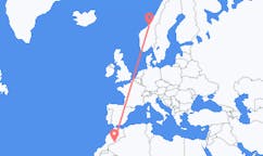 Vluchten van Zagora, Marokko naar Ørland, Noorwegen