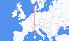 Loty z Figari, Francja do Esbjerg, Dania