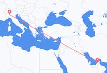 Flyrejser fra Dubai, De Forenede Arabiske Emirater til Milano, Italien