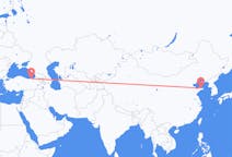 Flyg från Yantai, Kina till Trabzon, Turkiet