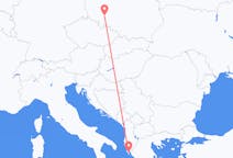Flights from Wrocław in Poland to Corfu in Greece