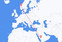 Flights from Bisha, Saudi Arabia to Sogndal, Norway