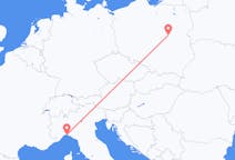 Flyg från Genua till Warszawa