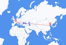Flights from Yantai, China to Lyon, France