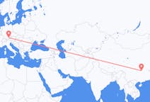 Flyreiser fra Zhangjiajie, Kina til München, Tyskland