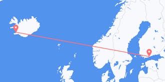 Vluchten van IJsland naar Finland