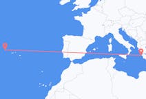 Flights from Zakynthos Island, Greece to Flores Island, Portugal