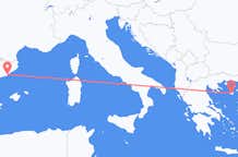 Flyreiser fra Lemnos, til Barcelona