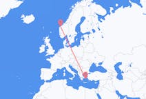 Vluchten van Ålesund, Noorwegen naar Mykonos, Griekenland