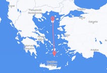 Vols depuis la ville de Santorin vers la ville de Lemnos