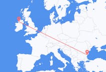 Flyg från Varna, Bulgarien till Donegal, Irland