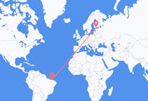 Flyreiser fra Parnaíba, Brasil til Helsingfors, Finland