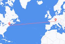Flyg från Boston, USA till Zürich, Schweiz