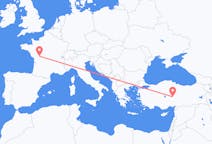 出发地 土耳其出发地 開塞利目的地 法国普瓦捷的航班