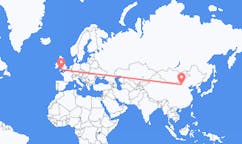 Flyreiser fra Hohhot, Kina til Exeter, England