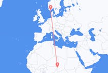 Flyrejser fra N Djamena til Kristiansand