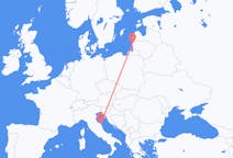 Loty z Ankona, Włochy do Połągi, Litwa