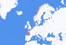 Flights from Brønnøysund, Norway to Santander, Spain