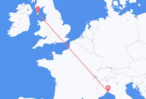 Flights from Genoa to Douglas