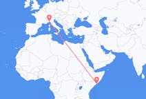 Flights from Mogadishu to Genoa