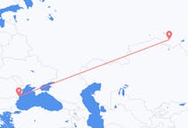 Vols depuis la ville d'Omsk vers la ville de Constanța